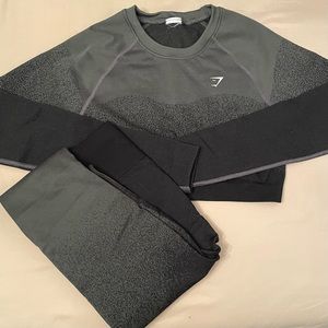 GymShark Vital Seamless Gray Workout Set